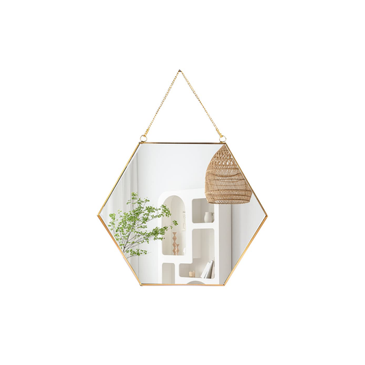 Gomez Grocery Wallart Mirror Hexagonal 12"