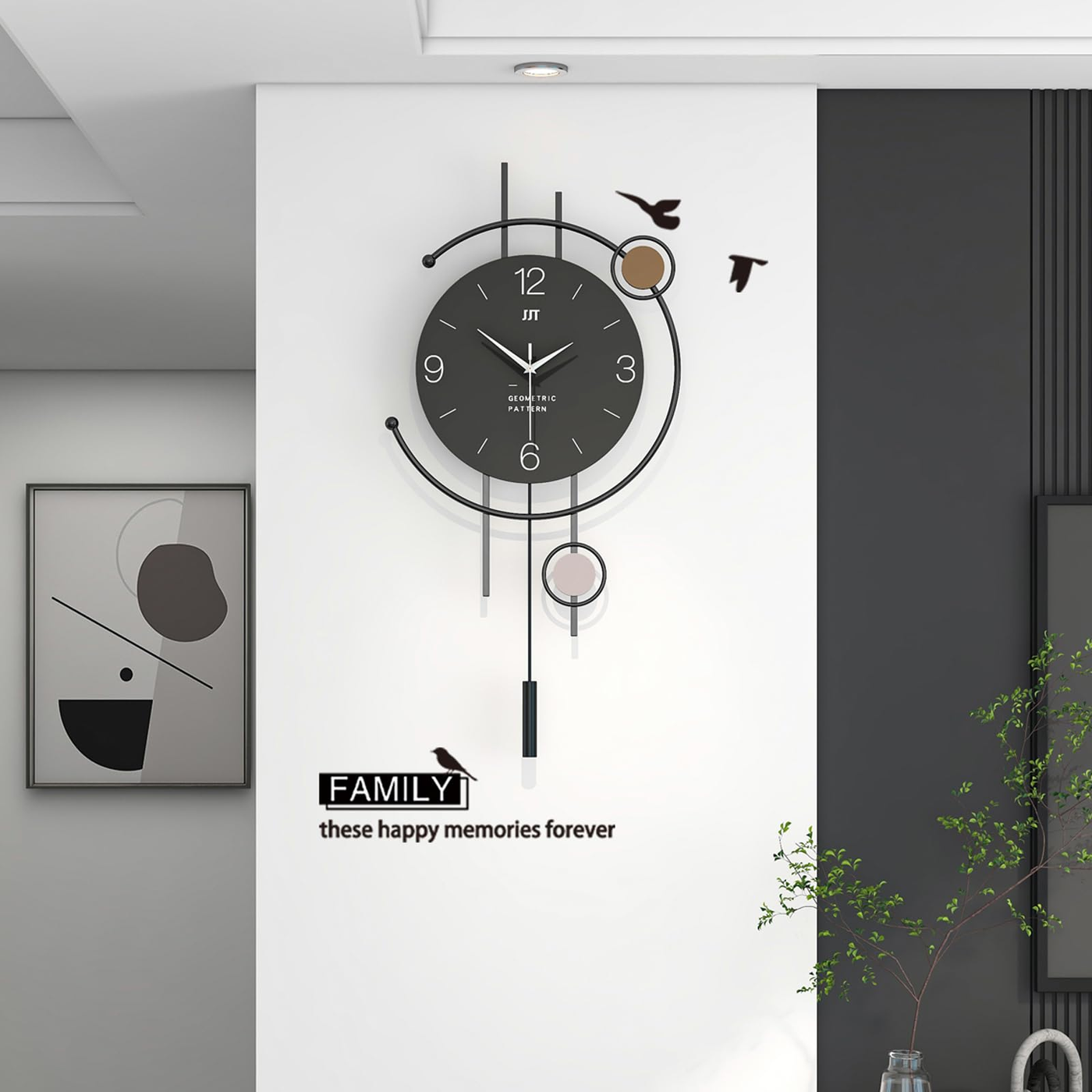 Gomez Grocery Wallart Wall Clock Minimalist 24"