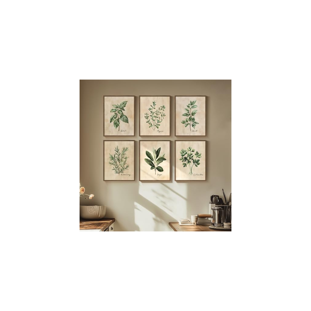 Gomez Grocery Wallart Compact Canvas Wall Art Sage