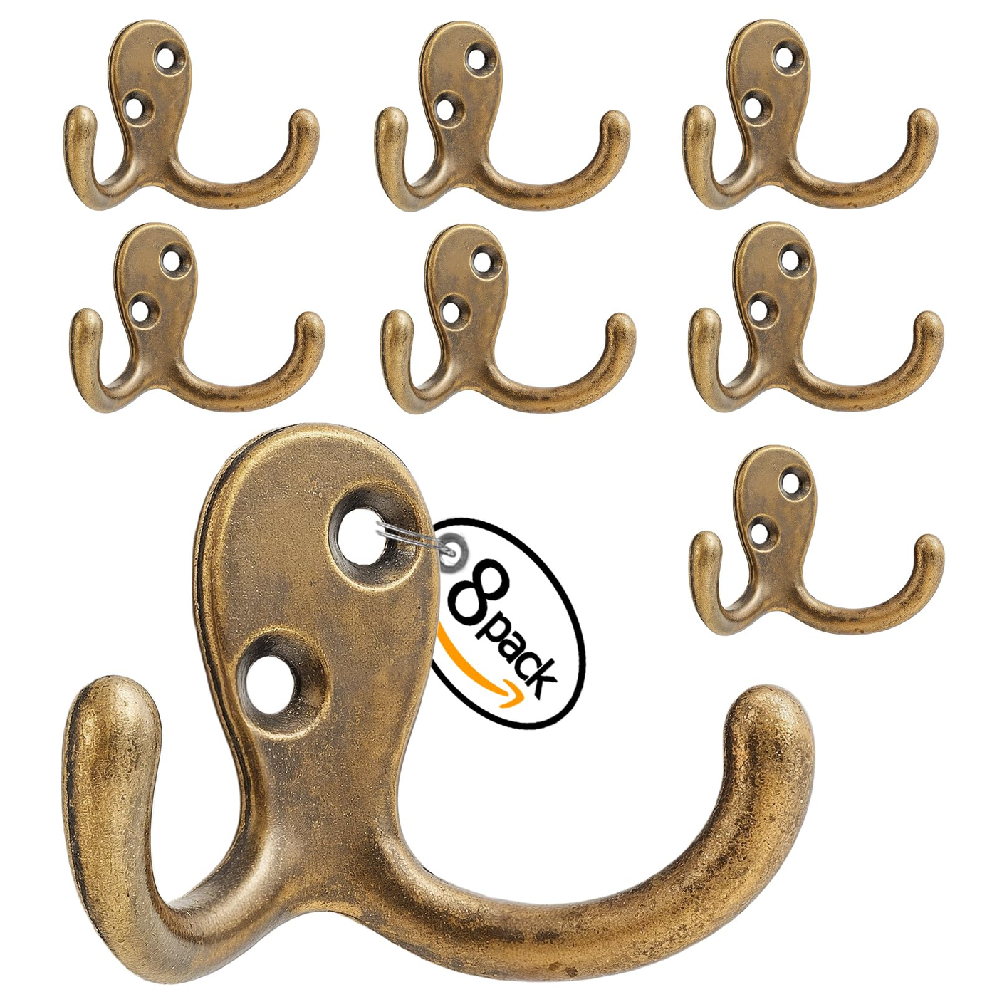 Gomez Grocery Wallart Wall Hook Brass Double