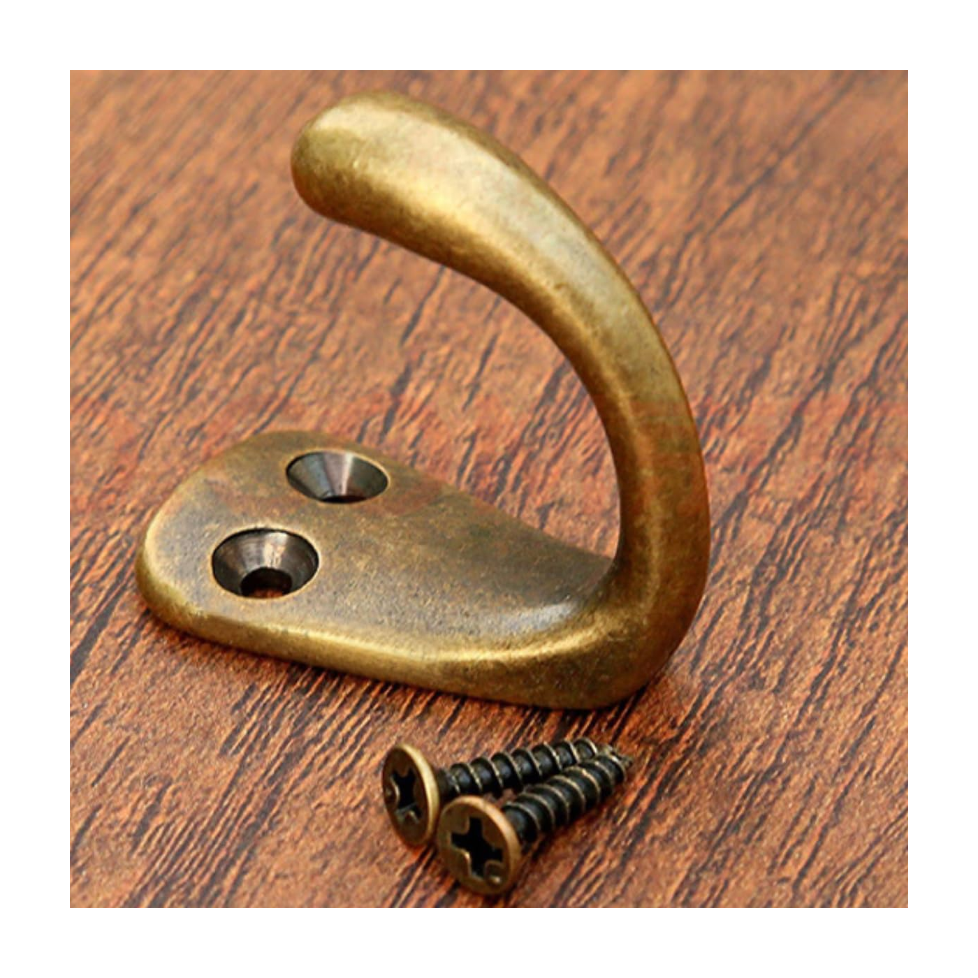 Gomez Grocery Wallart Wall Hook Brass Quad