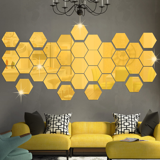 Gomez Grocery Wallart Mirror Hexagonal 8"