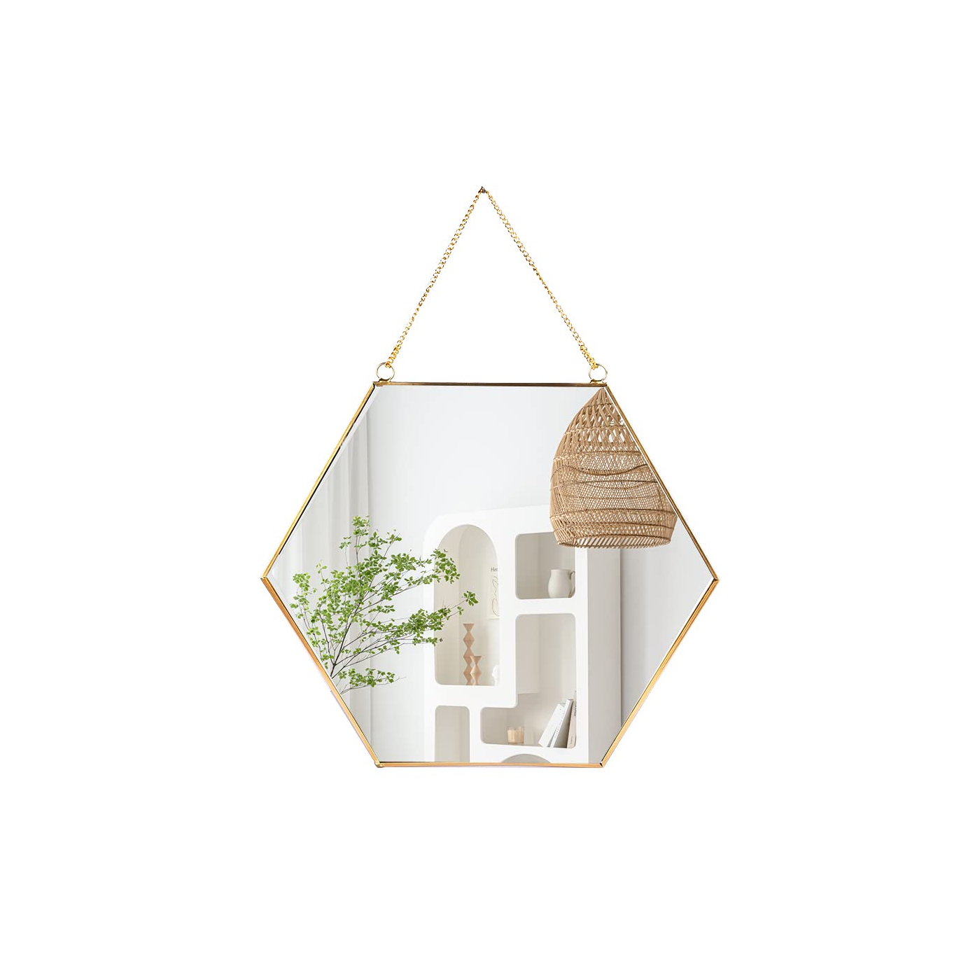 Gomez Grocery Wallart Mirror Hexagonal 12"