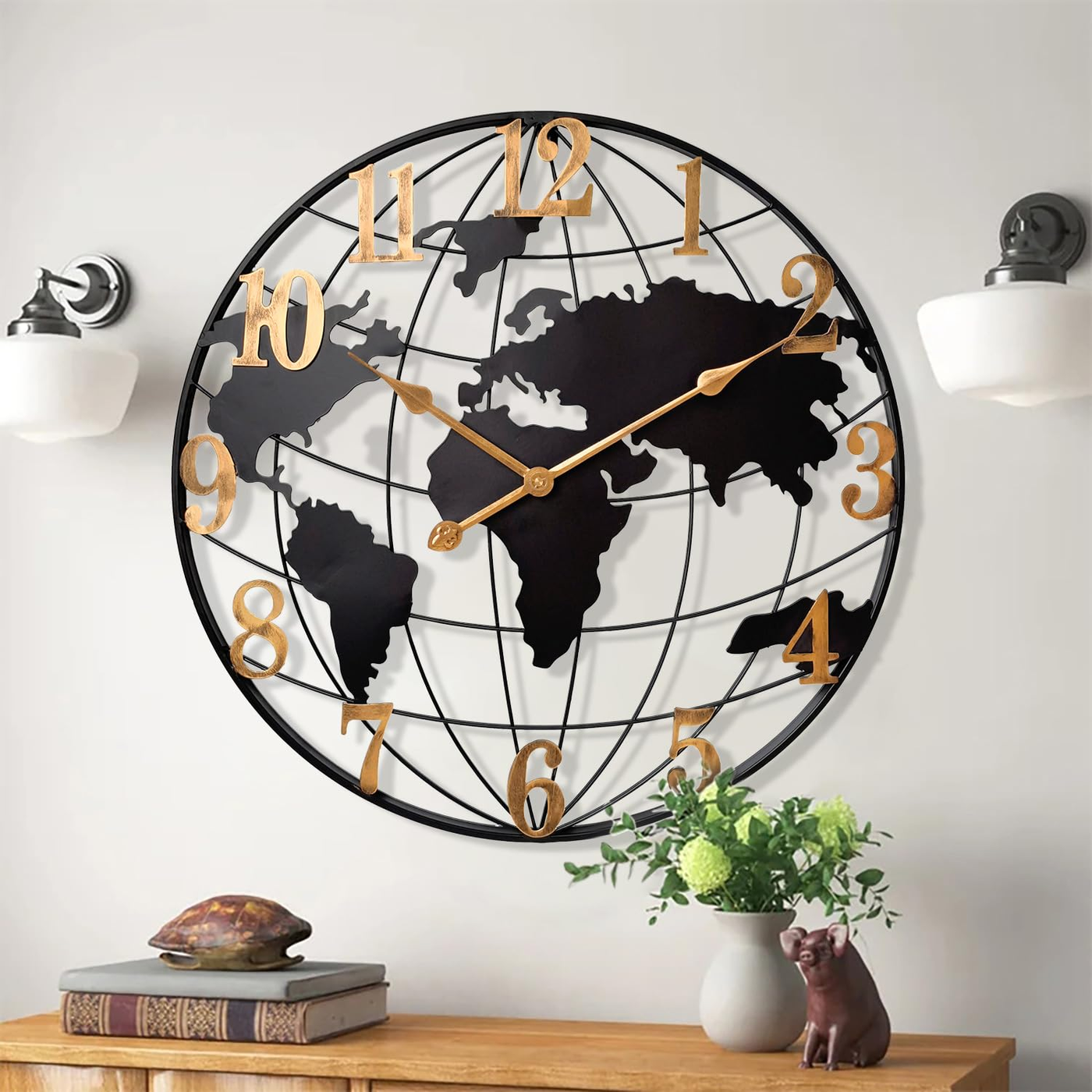 Gomez Grocery Wallart Wall Clock Minimalist 12"